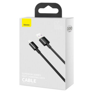 Dátový kábel BASEUS Superior Series USB - Type C 66W (11V/6A) s podporou rýchleho nabíjania – 1m čierny (CATYS-01)