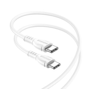 Dátový kábel Borofone BX51 Triumph 60W 2x Type C 1m biely