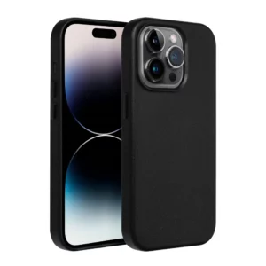 Puzdro Leather MagSafe Cover - iPhone 12 čierne