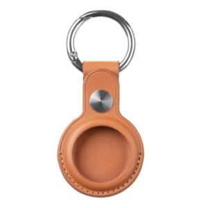 Puzdro Tactical Leather Beam pre Apple AirTag kožené hnedé