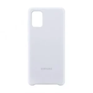 Puzdro Samsung EF-PA715TSE Galaxy A71 Silicone Cover strieborné