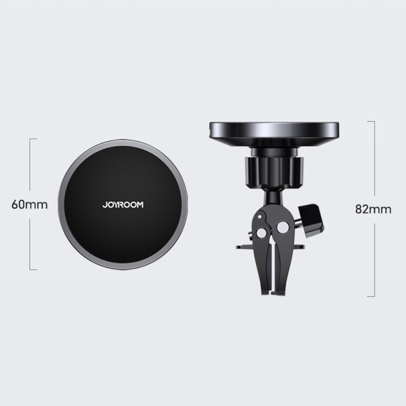 Držiak JoyRoom Magnetic Wireless MagSafe 15W do mriežky čierny – Obrázok 2