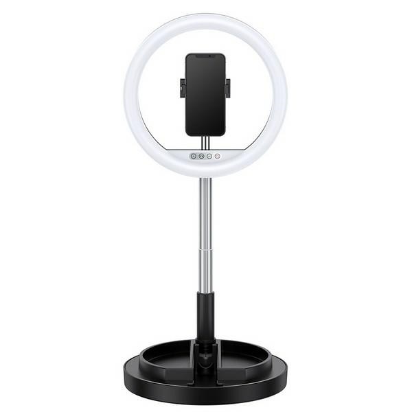USAMS Selfie Ring Light US-ZB120 kruhové portrétne svetlo čierne
