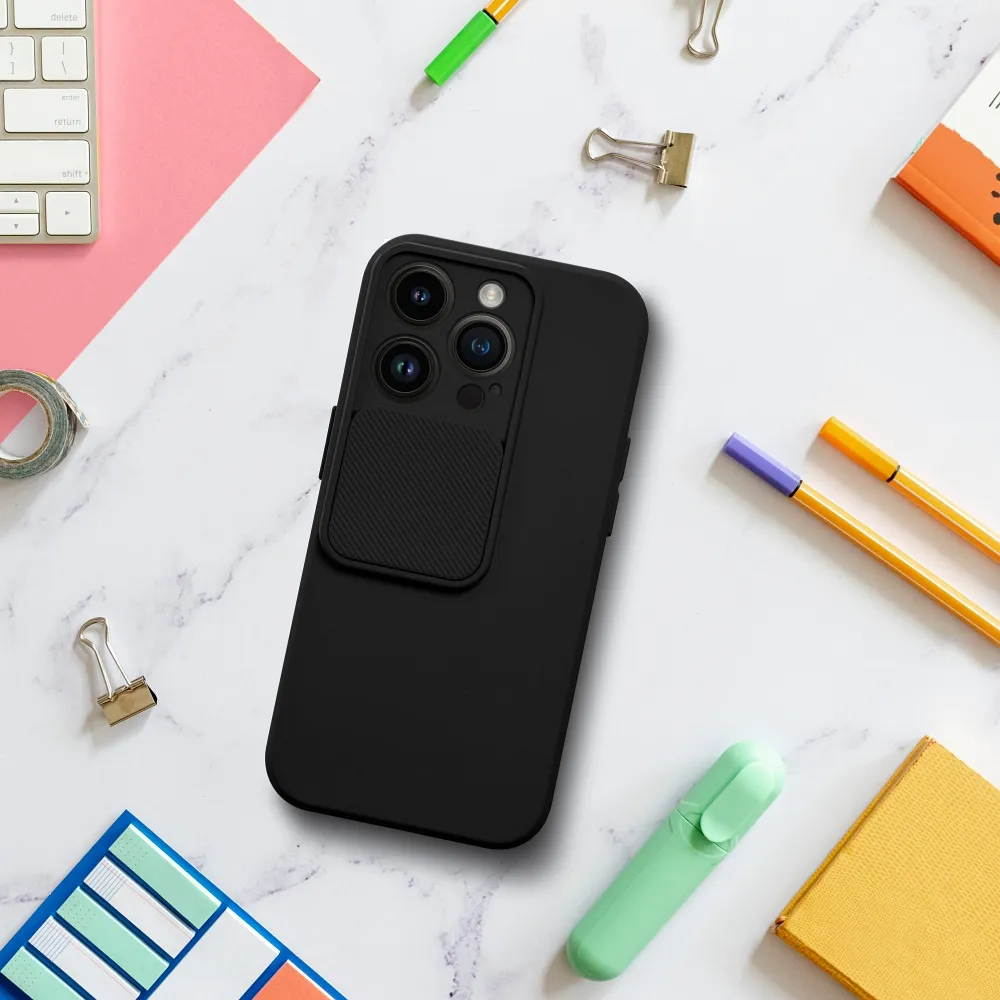 Puzdro Forcell Slide Camshield iPhone 15 Pro čierne – Obrázok 4