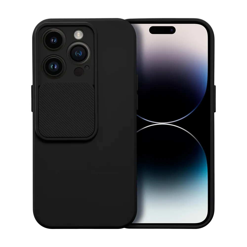 Puzdro Forcell Slide Camshield iPhone 15 Pro čierne