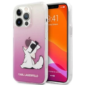 Puzdro Karl Lagerfeld Choupette Eats KLHCP14LCFNRCPI iPhone 14 Pro ružové