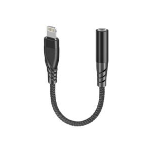 Redukcia HF STURDO Lightning - 3,5mm Jack čierna