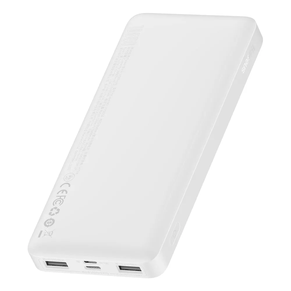 Power Bank BASEUS Bipow Overseas Edition – 10 000 mAh PD 15W biela – Obrázok 3