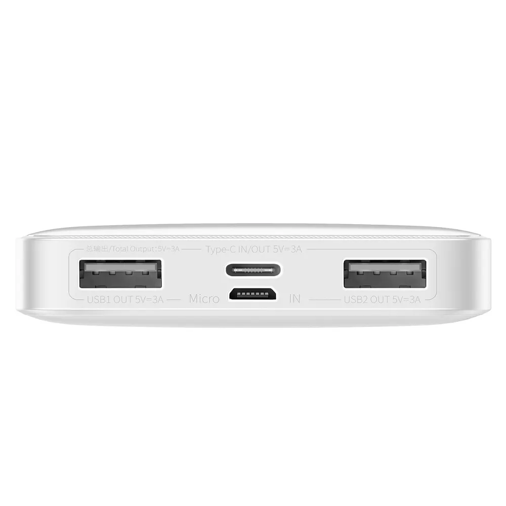 Power Bank BASEUS Bipow Overseas Edition – 10 000 mAh PD 15W biela – Obrázok 4