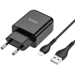 Sieťová nabíjačka HOCO N2 Vigour USB 2.1A s káblom Lightning čierna