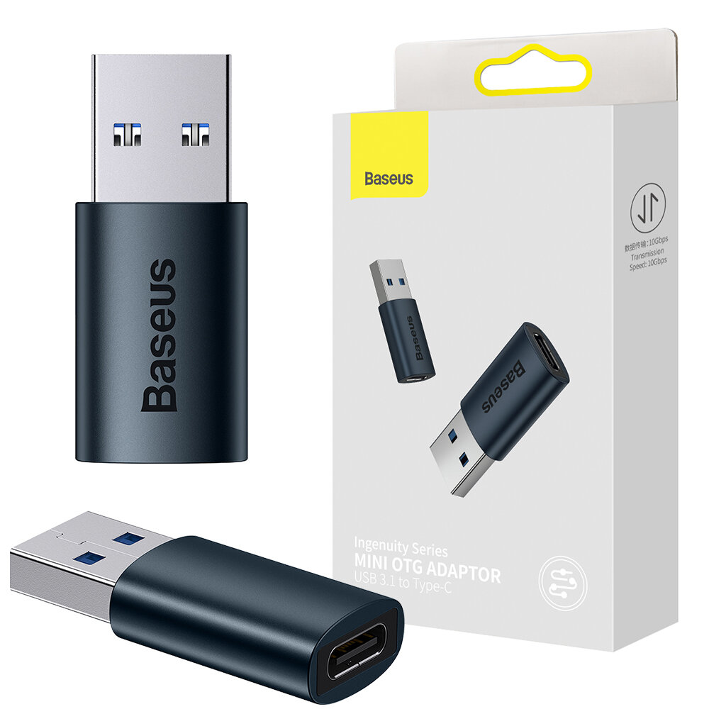 Redukcia BASEUS (ZJJQ000103) Ingenuity Mini OTG z Type C na USB čierna