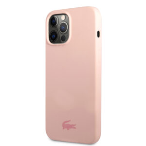 Puzdro Lacoste Liquid Silicone pre iPhone 13 Pro ružové
