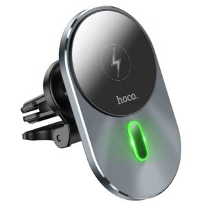 Držiak HOCO CA91 Magnetic Wireless MagSafe 15W do mriežky šedý