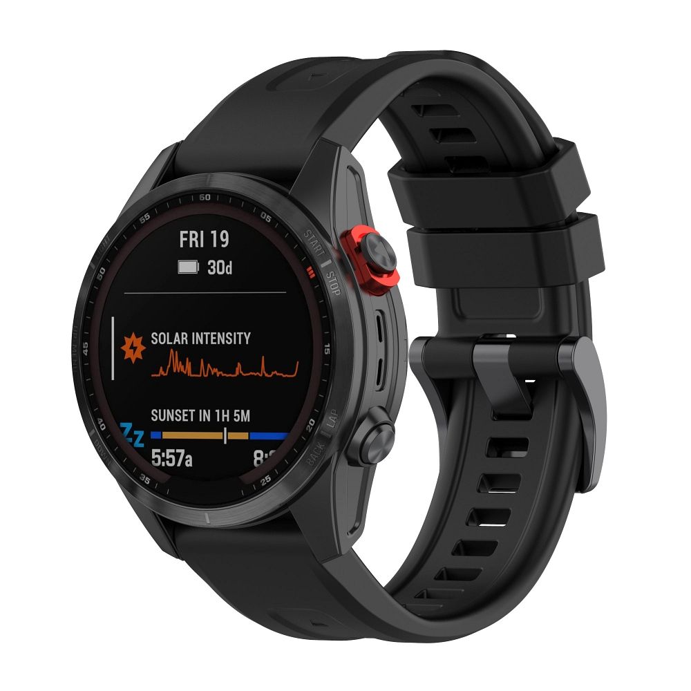 Silikónový remienok Wristband pre Garmin Fenix 3/3HR/5X/6X/6X Pro/7X/7X Pro čierny – Obrázok 2