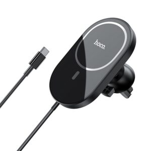 Držiak HOCO CA90 Magnetic Wireless MagSafe 15W do mriežky čierny