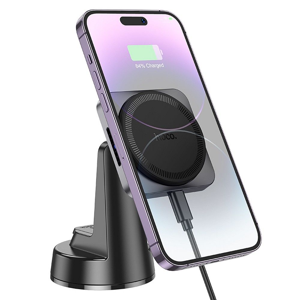 HOCO HW16 MagSafe 15W držiak do auta na sklo čierny