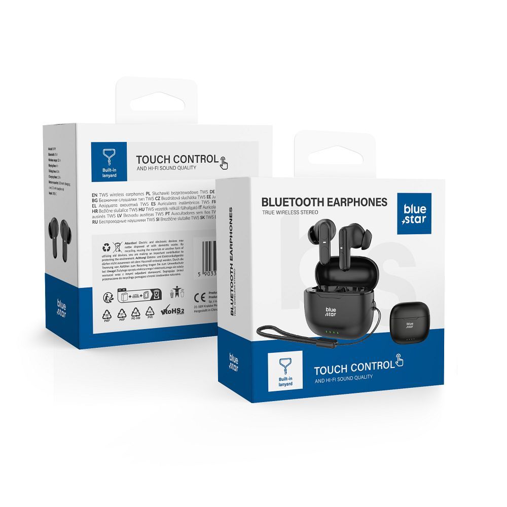 Slúchadlá BlueStar TWS BK31 Bluetooth čierne – Obrázok 6