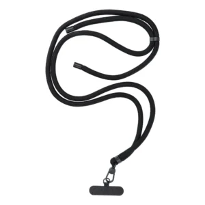 Forcell SWING nastaviteľná 8mm hrubá šnúrka na mobil čierna