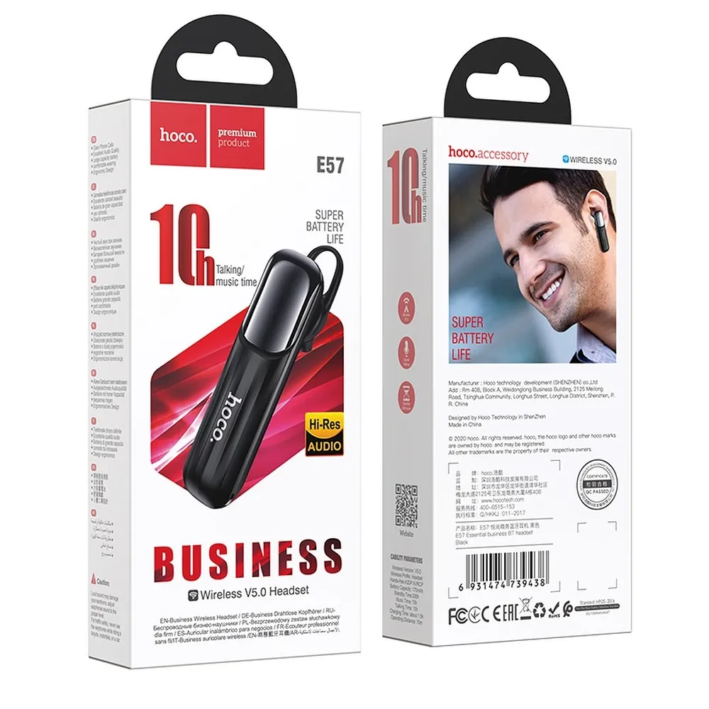 HOCO Bluetooth HF Business E57 čierne – Obrázok 5