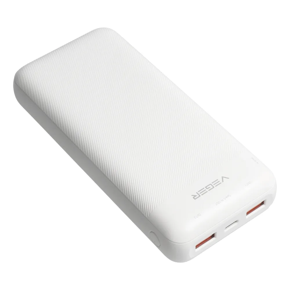Power Bank VEGER L20S 20 000 mAh PD QC 3.0 20W biela – Obrázok 4