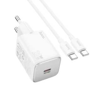 Sieťová nabíjačka HOCO N40 USB-C 20W s káblom Type-C biela
