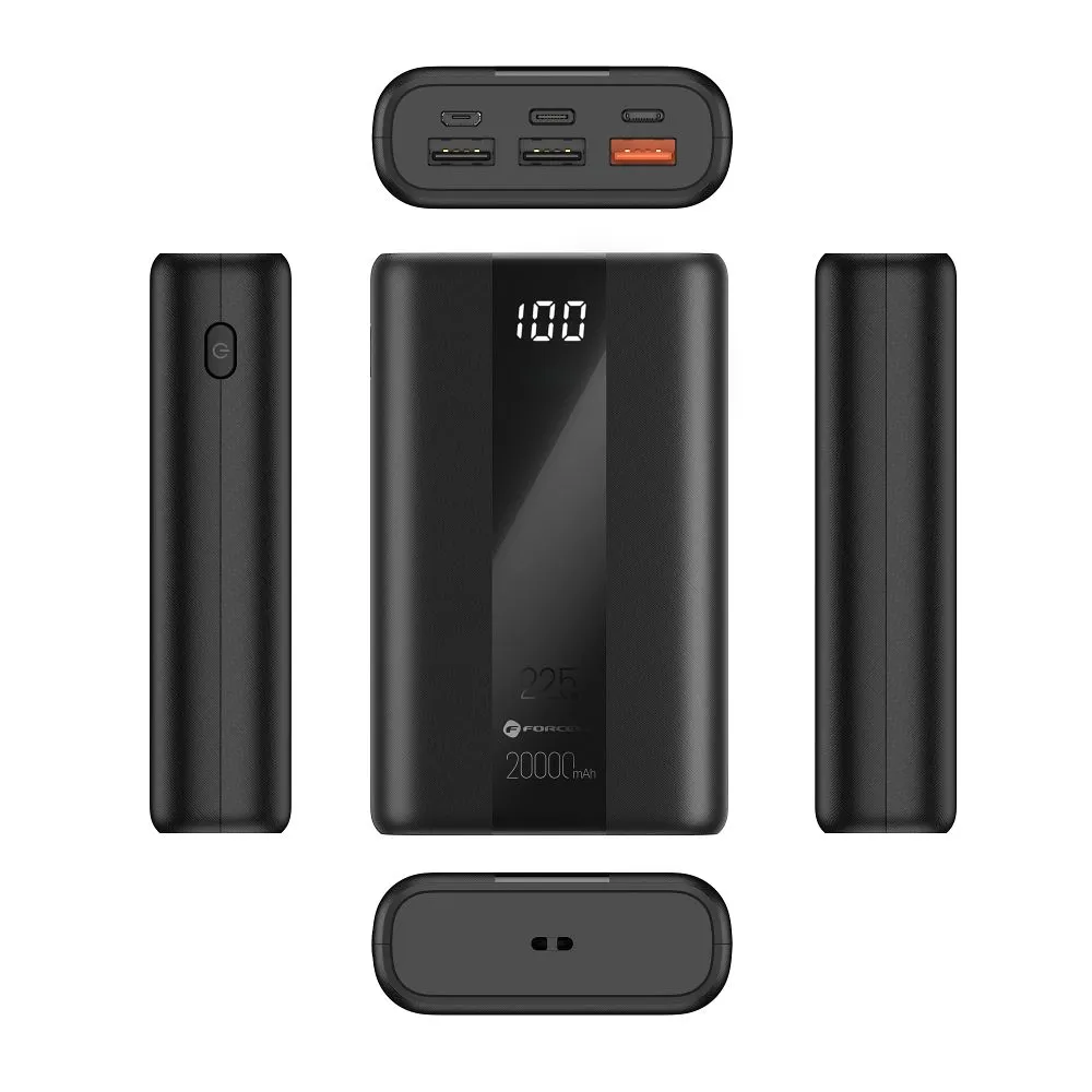 Power Bank Forcell F-ENERGY P20K2 Energo 20 000 mAh PD QC 3.0 22,5W čierna – Obrázok 3