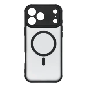 Puzdro Forcell FULL MATE MagSafe Cover iPhone 17 Pro transparentne matné s čiernym rámom