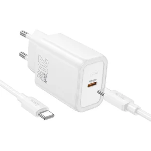 Sieťová nabíjačka HOCO N60 USB-C 20W s káblom Type-C biela