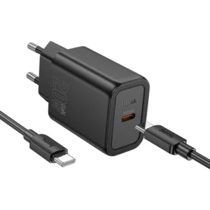 Sieťová nabíjačka HOCO N60 USB-C 20W s káblom Type-C čierna