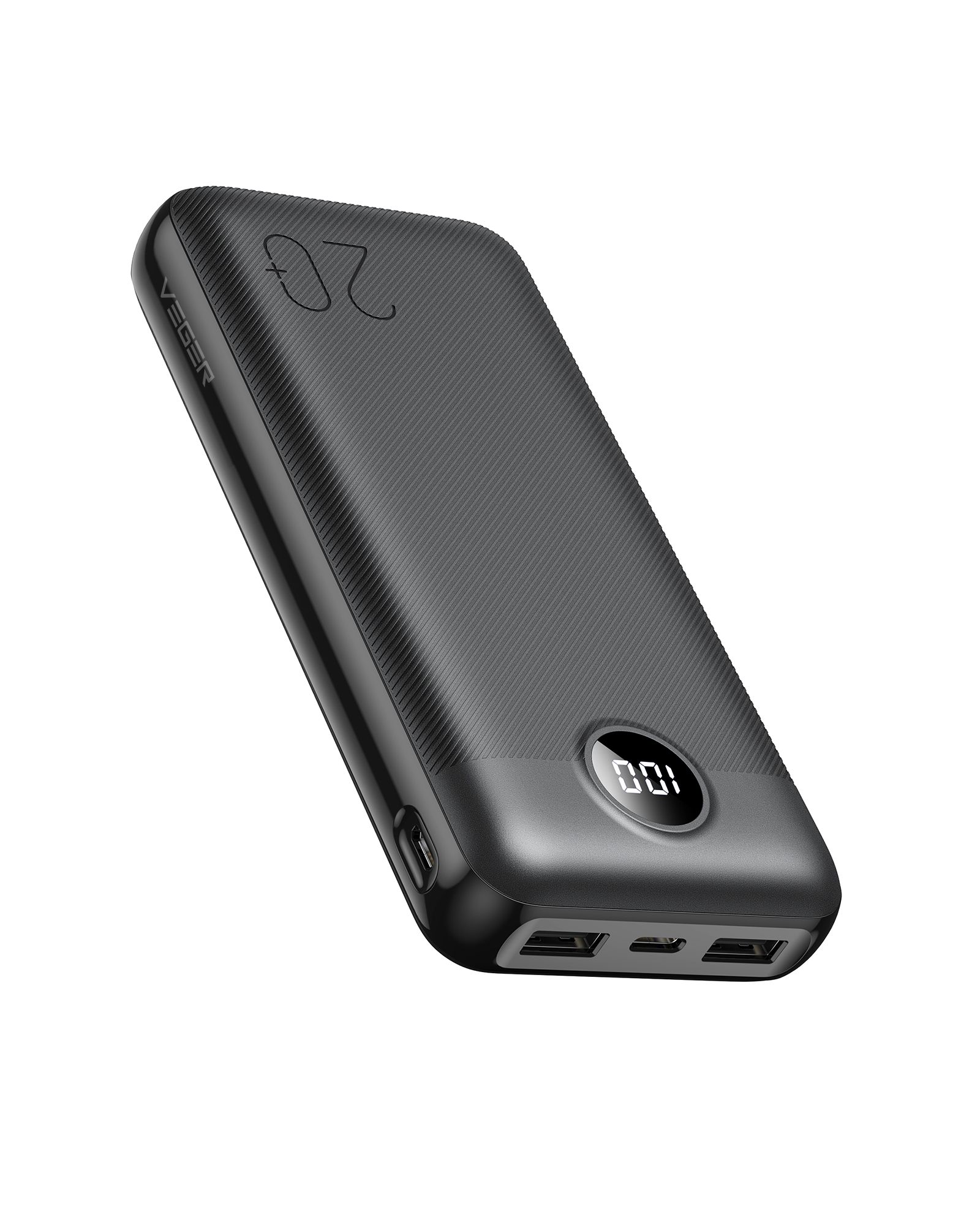 Power Bank VEGER L20S 20 000 mAh PD QC 3.0 20W čierna – Obrázok 2