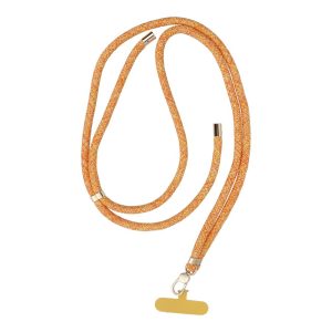 Forcell SWING nastaviteľná 8mm hrubá šnúrka na mobil oranžová